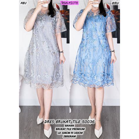 jual dres brukat tile  ready stok shopee indonesia