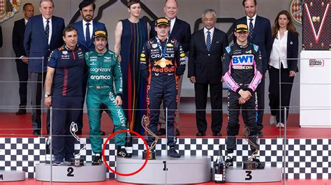 F Monaco Grand Prix Fernando Alonso S Cheeky Podium Dig After