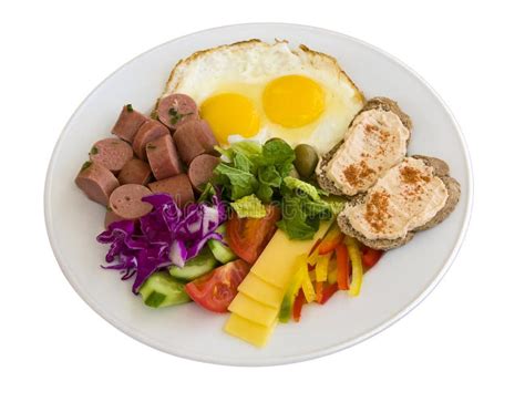 Breakfast in a plate stock image. Image of dinner, organic - 19032633