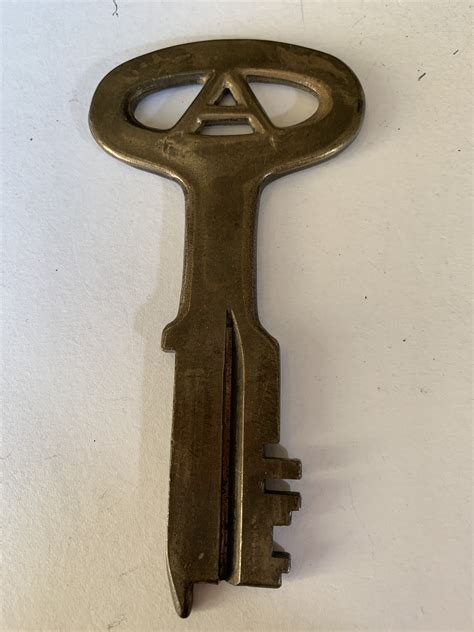 Vintage Folger Adams Solid Brass Prison Jail Key Etsy