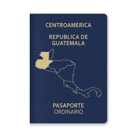 Guatemala Passport Cover with Gold Emblem and Text 49946352 Vector Art