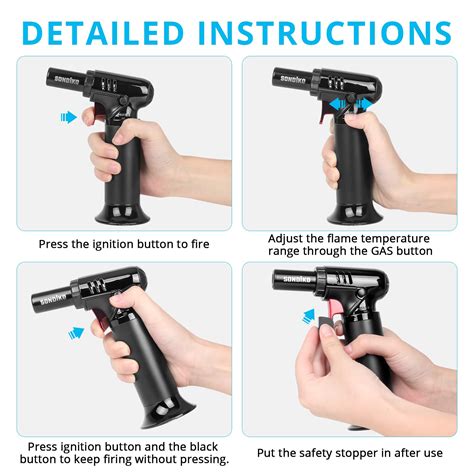 Sondiko Butane Torch With Fuel Gauge S Refillable Soldering Torch