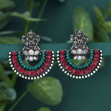 Sukkhi Classic Oxidised Chandbali Laxmi Earring For Women