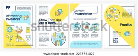 Attracting Investors Blue Yellow Brochure Template Stock Vector Royalty Free 2235741029