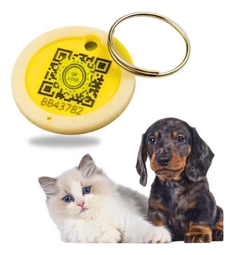 Medalha Pingente Pet Qr Code Edit Vel Geolocaliza O Mercadolivre