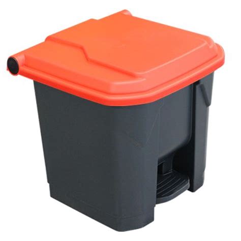 Foot Operated Pedal Bin With Coloured Lid 30l Australian Made