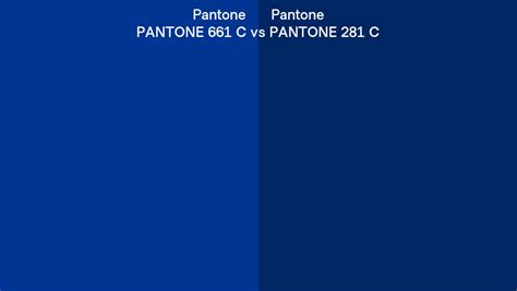 Pantone 661 C vs PANTONE 281 C side by side comparison 