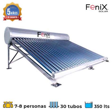 Calentador Solar Fenix Tubos Baja Presi N Litros Ledsbesolar