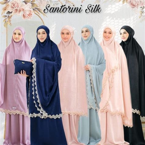 Santorini Silk Telekung Pre Order Women S Fashion Muslimah Fashion