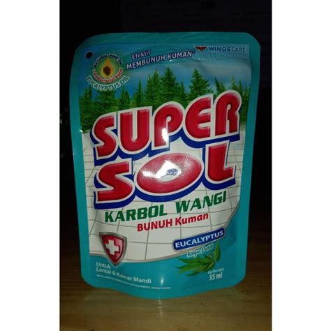 Jual Stok Terakhir Karbol Super Sol 55 Ml Wangi Eucalyptus Murah