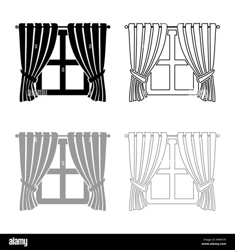 Curtains and window Interior concept Home window view decoration Waving ...