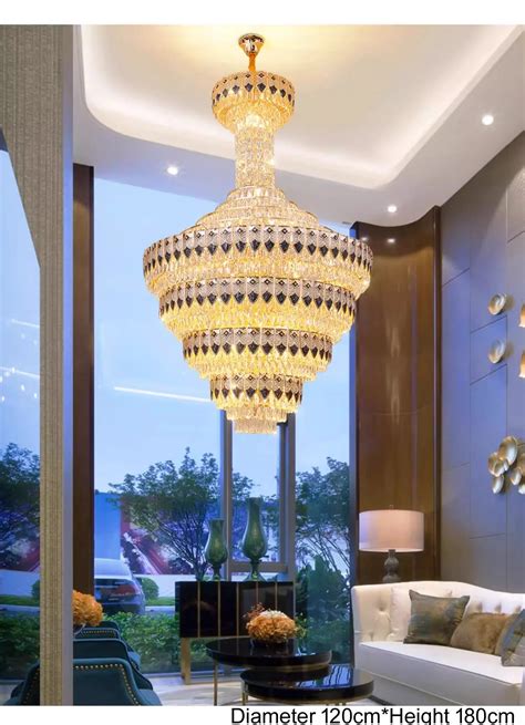 Modern Golden Crystal Gold And Crystal Chandelier With American Sea