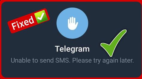 Fix Telegram Unable To Send Sms Telegram Massage Not Sending Problem