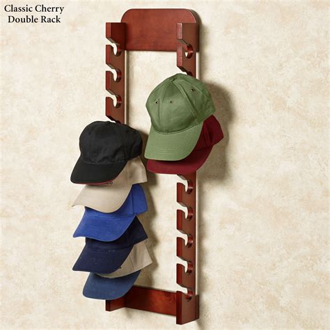 Wood Cap Display Wall Rack Holds Up To 30 Hats