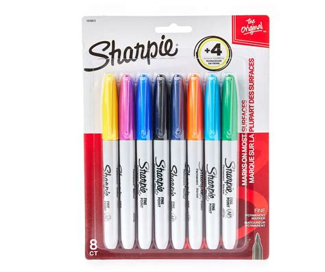 Sharpie The Original Assorted Color Fine Tip Permanent Markers 8 Pack