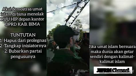 Orasi Terbaik Aksi Umat Islam Di Bima Menolak RUU HIP Di Depan Kantor