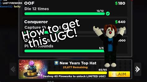 How To Get The Limited Ugc New Years Top Hat In Flagwars Roblox Free