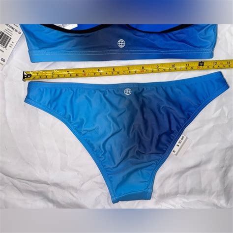 Adidas Swim Adidas Womens Bikini Swimsuit Swimwear Set Blue And Black Poshmark
