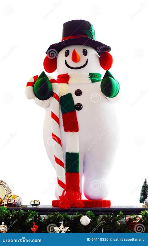 Boneco De Neve Isolado No Fundo Branco Foto De Stock Imagem De