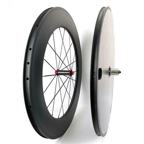 SALE! 700C carbon fiber disc wheelset rear track/road bike Race front ...