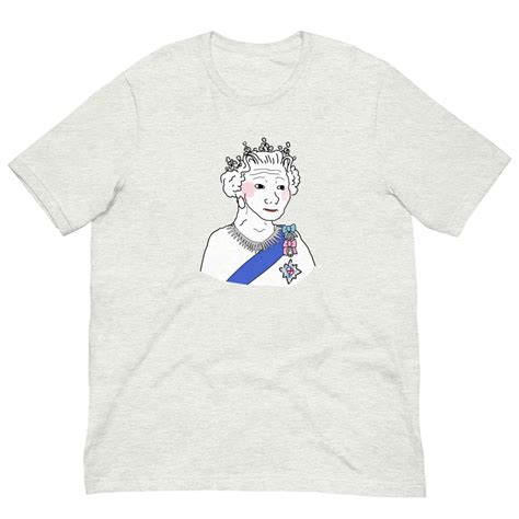 Queen Elizabeth II Wojak meme T Shirt Etsy Österreich