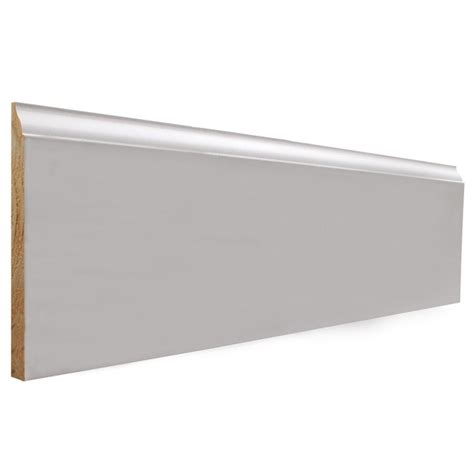 Evertrue 8 Ft Interior Pine Primed Finger Joint Baseboard Moulding At