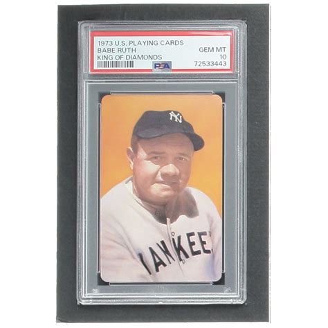 Babe Ruth U S Playing Cards King Of Diamonds Psa Pristine