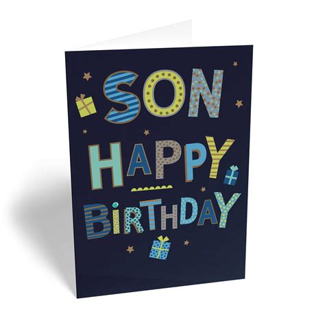 Personalised Happy Birthday Son Multi Coloured Card Hallmark Australia