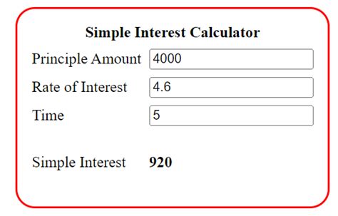 Angularjs Program To Find The Simple Interest