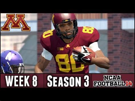 Ncaa Football Dynasty Week Vs Northwestern Season Youtube