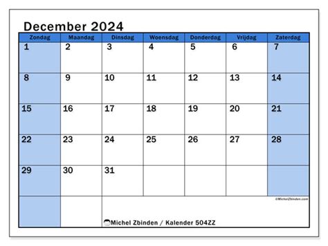 Kalender December Zz Michel Zbinden Nl