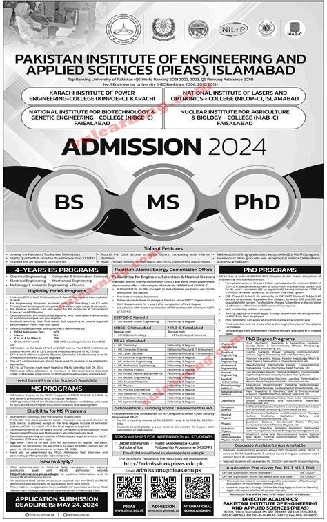 Paec Jobs For Engineers Scientists Doctors In Pieas Kinpoe