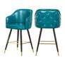 Barbosa Faux Leather Upholstered Bar Stool Set Of Midcentury Bar