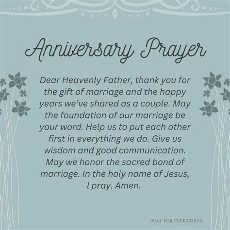 10 Heart Warming Anniversary Prayers