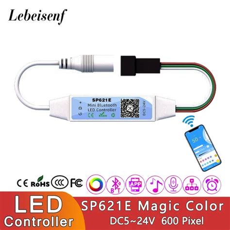 New SP621E Mini Bluetooth LED Controller Smart APP Magic Color Dimmer ...