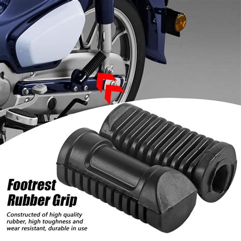 Motorcycle Front Footpegs Plate Footrest Rubber Pad Grip Cover For EBay