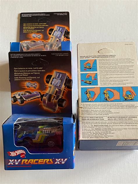 HOT WHEELS X V RACERS Toy Car New Old Stock Mattel Vintage S Spin Balance On Nose Tail