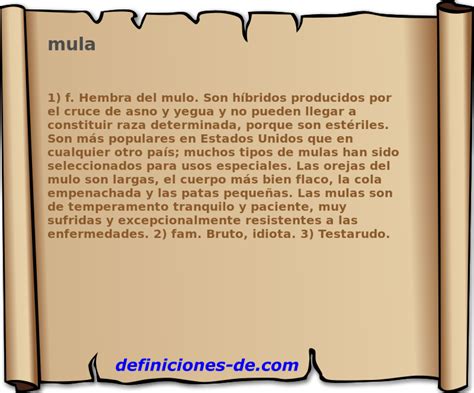 Significado de «mula»