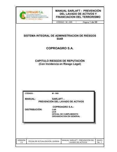 Sistema Integral De Administraci N De Riesgo Siar