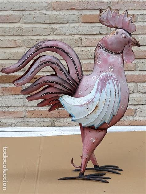 Gallo Antiguo En Hierro Forjado Y Chapa Gruesa Comprar Objetos