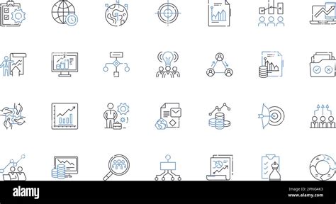 Project Management Line Icons Collection Planning Scheduling