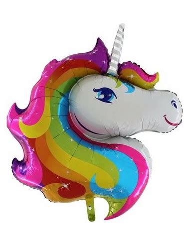 Palloncino Unicorno Arcobaleno Testa Unicorno Supershape