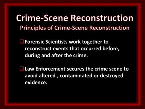 Crime Scene Reconstruction