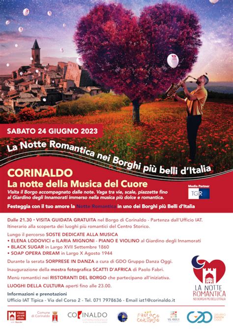 Sabato 24 Giugno 2023 Corinaldo Festeggia La Notte Romantica Nei