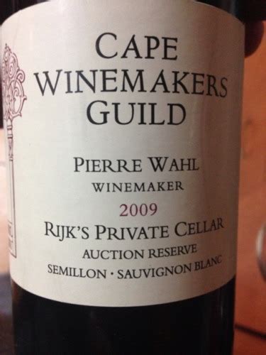 Rijk S Cape Winemakers Guild Auction Reserve Semillon Sauvignon Blanc