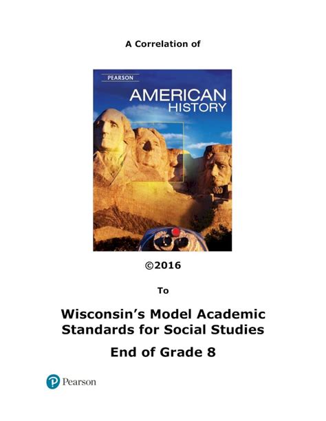 Pdf Standards For Social Studies End Of Grade 8assetspearsonschool