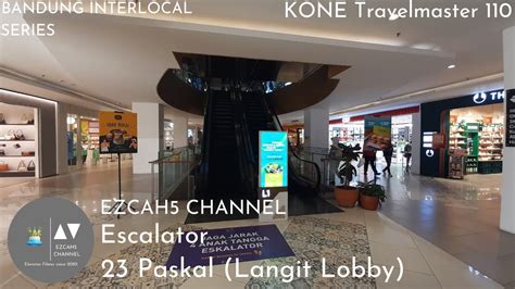 KONE Travelmaster 110 Escalator 23 Paskal Langit Lobby YouTube