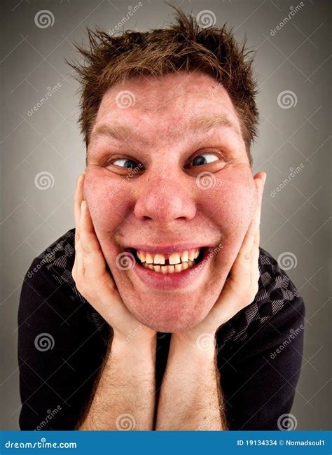 Portrait Of Crazy Bizarre Man Stock Photo Image Of Stupid Conflict