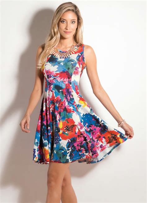 Vestido Evas Aquarela Floral Quintess