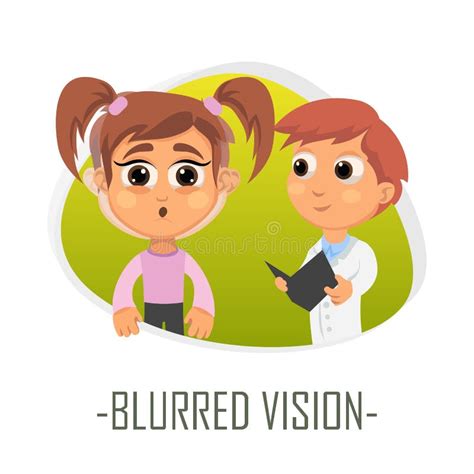 Blurred Vision As A Symptom Of The Disease Stock Vector Illustration